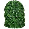 HOMCOM Decorative Artificial Trees 2 Pack 15.75" Faux Boxwood Topiary Ball for Indoor Outdoor Home Decor