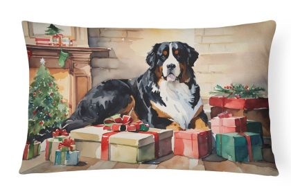 Cozy Christmas Throw Pillow Throw Pillow for Indoor Couch Bed Outdoor Patio Washable, Bernese Mountain Dog 2610,12Hx16W