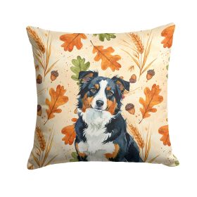 Black Tri American Shepherd Heirloom Fall Throw Pillow Decorative Indoor Outdoor Accent Cushion for Couch, Bed or Patio, 14Hx14W