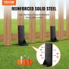 VEVOR Fence Post Anchor Repair Kit, 4 Pack Inner Diameter 3.5 x3.5 Inches Heavy Duty Steel Fence Post Support Stakes