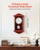 Grandfather Clock Vintage Pendulum Wall Clock 18 in with Quartz Movement