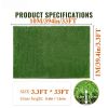 3ft x 32ft Artificial Turf 0.6" Mat with Drainage Holes. Fake Grass with Rubber Backing,for Indoor/Outdoor Pet Areas, Garden, Lawn