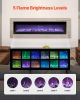72 inch Electric Fireplace Wall Mounted Recessed with Remote Control 1500W