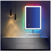 Triple Color Temperature/LED/RGB Smart Touch Control Bathroom Mirror with Tempered Glass, Adjustable Light, Fog & Shatterproof, Memory Function