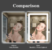Triple Color Temperature/LED/RGB Smart Touch Control Bathroom Mirror with Tempered Glass, Adjustable Light, Fog & Shatterproof, Memory Function